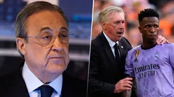 Florentino Pérez se hizo presente en Valdebebas para hablar con Vinícius. Getty Images.