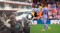 Emergieron nuevas imágenes de lo que fue el ataque a Vinícius Júnior en Mestalla. Getty Images