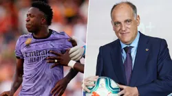 Vinícius Jr., Javier Tebas (Getty)