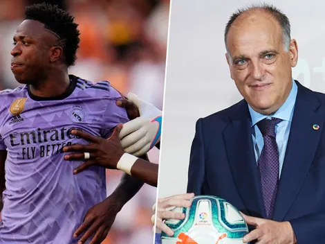 Se desató la guerra en redes entre Vinícius y Tebas por el racismo en LaLiga