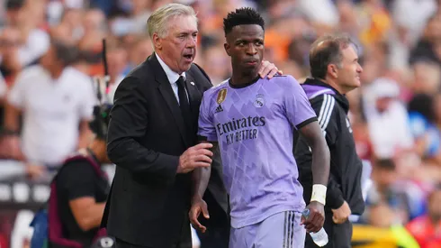 Carlo Ancelotti salió a defender a Vinícius. Getty Images
