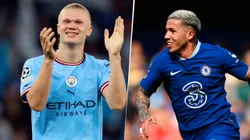 Erling Haaland y Enzo Fernández, figuras de Manchester City y Chelsea, respectivamente.