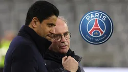 Nasser Al Khelaifi y Luis Campos, directivos de PSG.