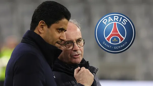 Nasser Al Khelaifi y Luis Campos, directivos de PSG.