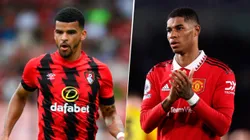 Dominic Solanke y Marcus Rashford, figuras de Bournemouth y Manchester United.