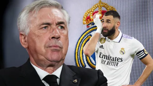 Carlo Ancelotti y Karim Benzema.
