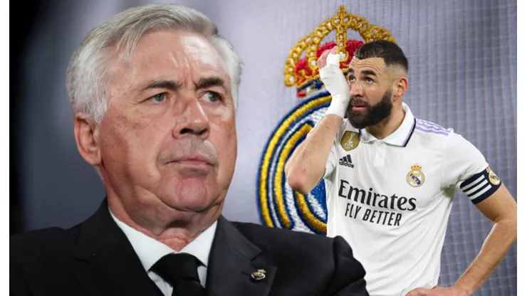 Carlo Ancelotti y Karim Benzema.