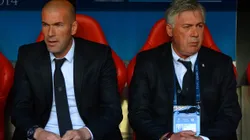 Zinedine Zidane y Carlo Ancelotti, algunos de los jugadores/técnicos campeones de Champions League.