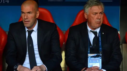 Zinedine Zidane y Carlo Ancelotti, algunos de los jugadores/técnicos campeones de Champions League.