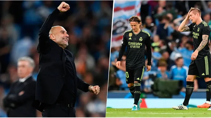 Pep Guardiola provocó al Real Madrid con un gesto alusivo al resultado de la Semifinal de vuelta.