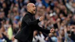 Guardiola, festejando el pase a la final de Manchester City.