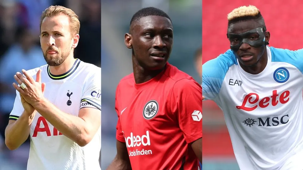 Harry Kane, Randal Kolo Muani y Victor Osimhen, delanteros top en Europa.