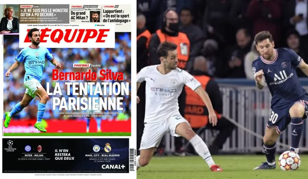 Bernardo Silva vs. Lionel Messi: Getty