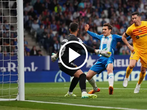 VIDEO | Lewandowski acercó a Barcelona al título con un poco ortodoxo rodillazo