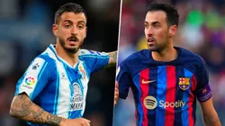 Joselu y Sergio Busquets, figuras de Espanyol y Barcelona.