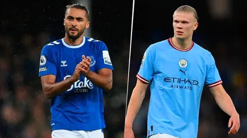 Dominic Calvert-Lewin y Erling Haaland, figuras de Everton y Manchester City.