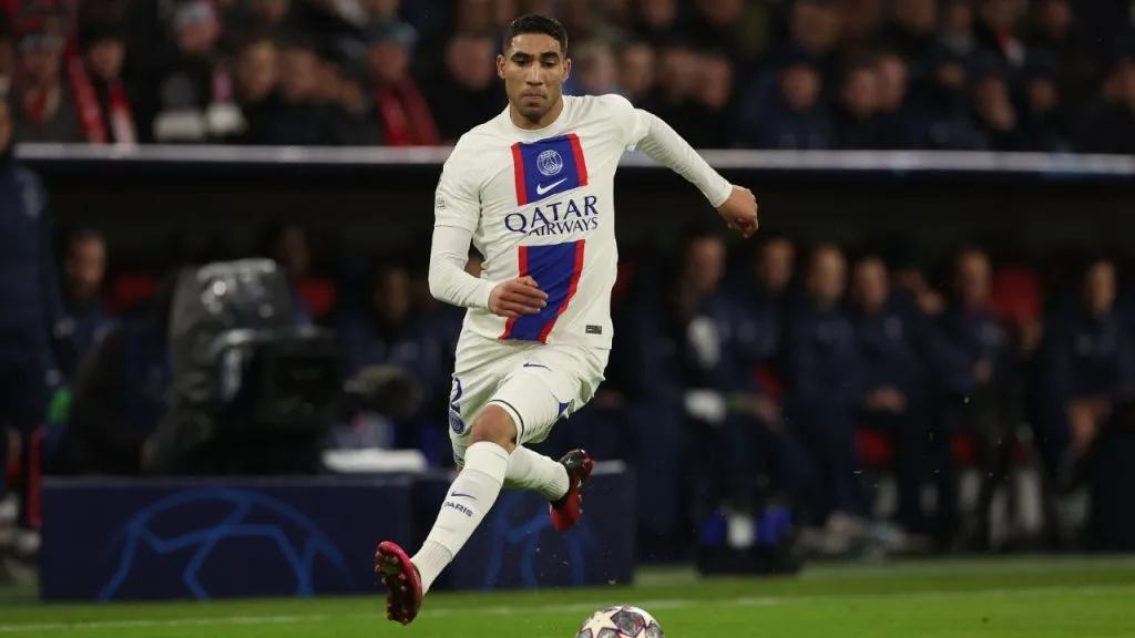 Achraf Hakimi, en un partido con PSG.