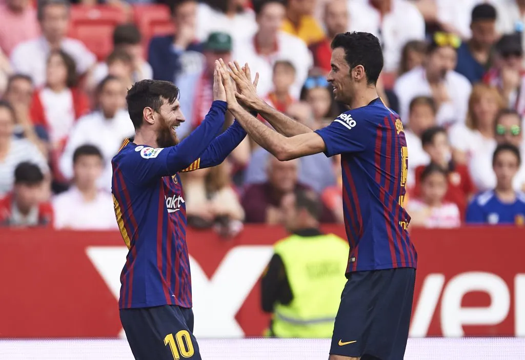 Lionel Messi, Sergio Busquets (Getty)