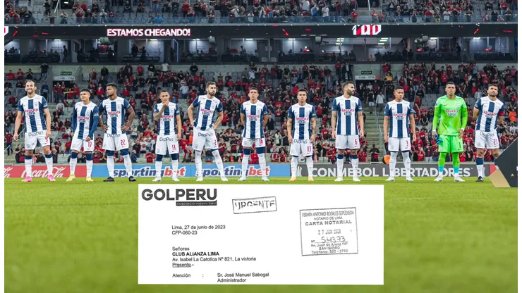 GOLPERU lanzó carta notarial contundente hacia Alianza Lima
