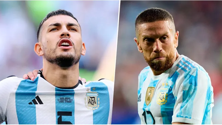 Leandro Paredes dijo que los rumores sobre un conflicto con Papu Gómez en la Selección Argentina son mentira. Getty Images.