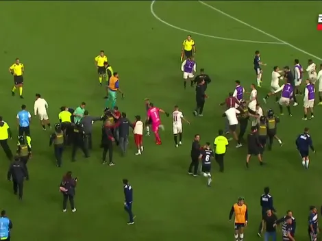 Batalla campal al término del Universitario de Deportes vs. Gimnasia Esgrima La Plata