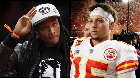 DeAndre Hopkins y Patrick Mahomes.