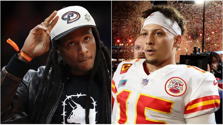 DeAndre Hopkins y Patrick Mahomes.