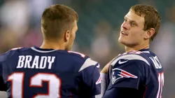Tom Brady y Ryan Mallett en la NFL.