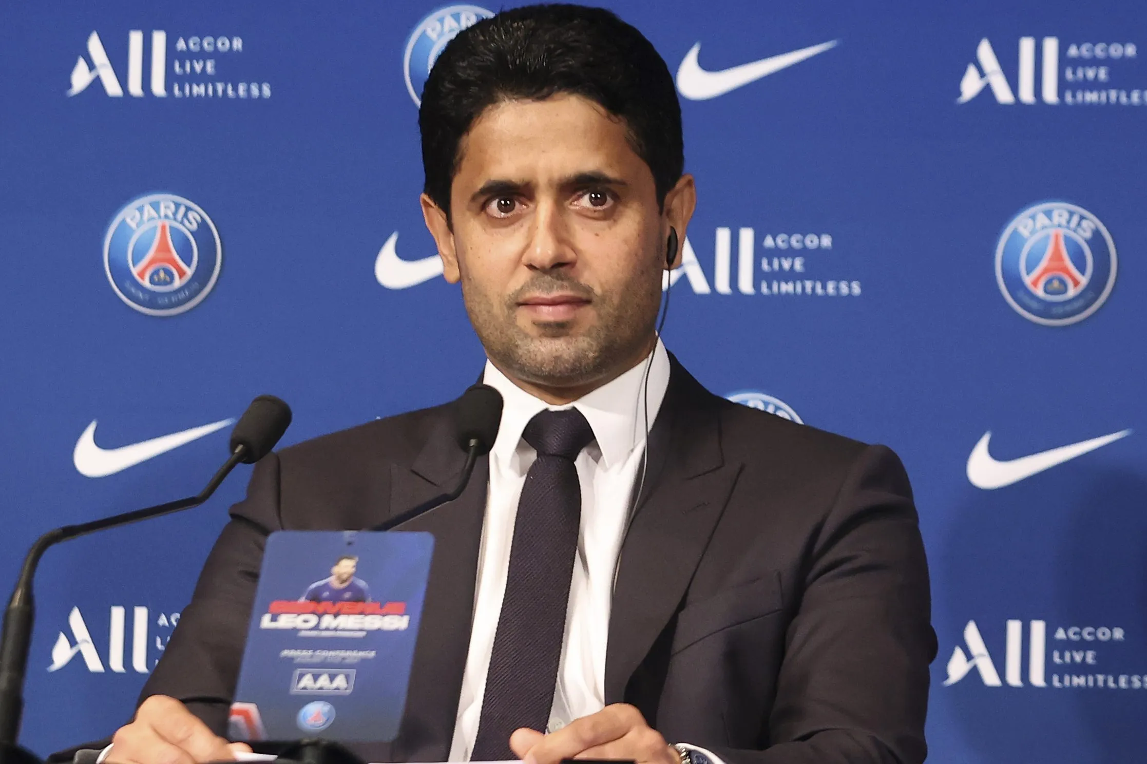 Nasser Al Khelaifi vuelve a estar en el centro de la escena. Getty Images.