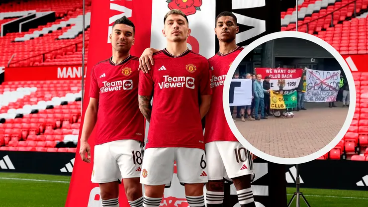 Hinchas de Manchester United sabotean la presentación de la camiseta (Twitter Oficial Manchester United)