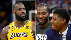 LeBron James, Kawhi Leonard y Paul George.