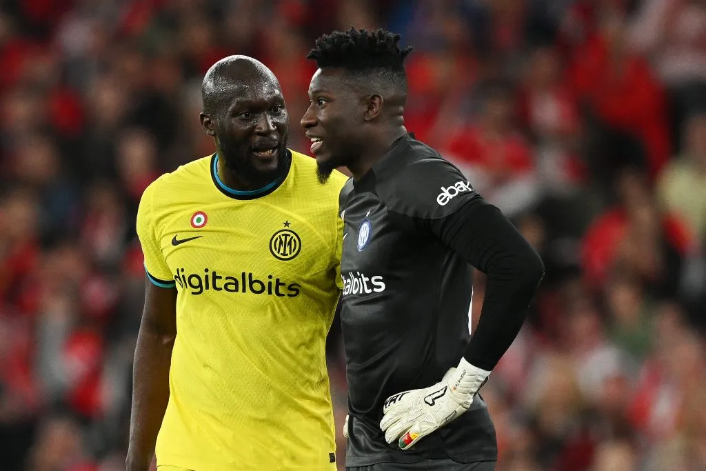 Romelu Lukaku y André Onana (Getty)