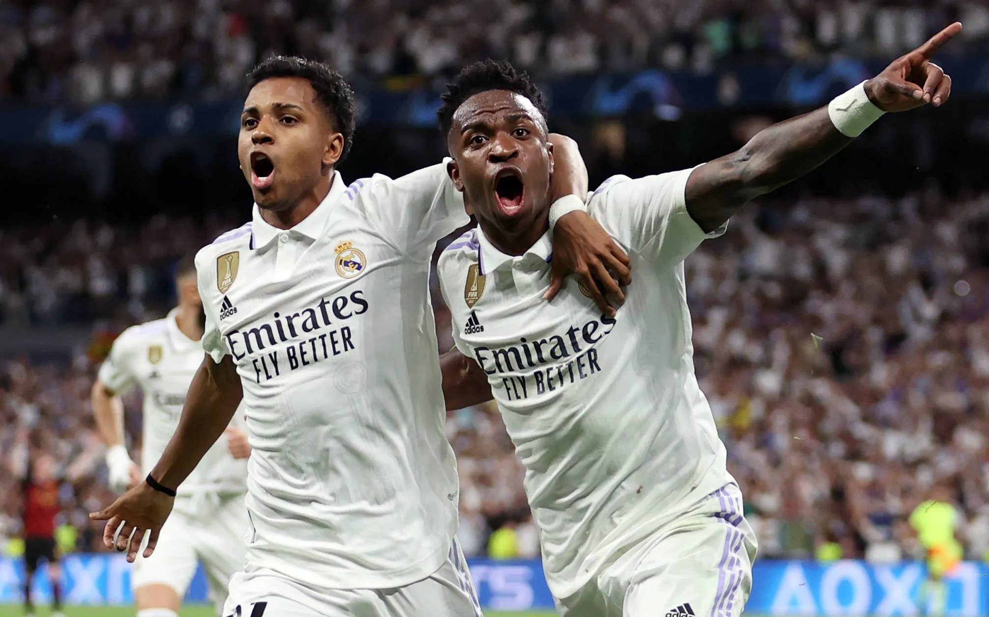 Rodrygo Goes y Vinícius Júnior, la base de la delantera del Real Madrid para la temporada 2023/2024. Getty Images
