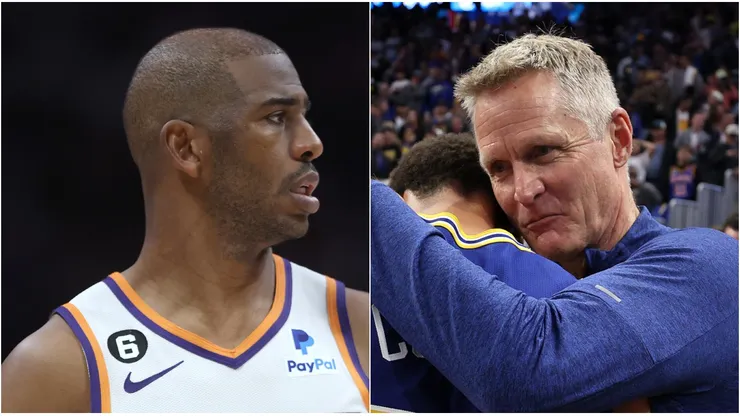 Chris Paul, Stephen Curry y Steve Kerr.