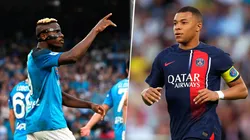 PSG piensa en Victor Osimhen en caso de que Kylian Mbappé finalmente sea transferido en este mercado de pases. Getty Images.