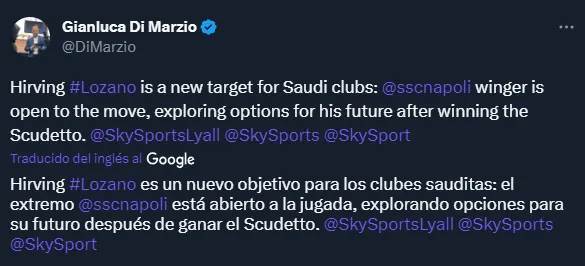 Chucky Lozano podría unirse al selecto grupo de figuras en Arabia Saudita.