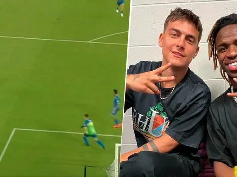 Con nuevo look: Vinicius Jr. anota golazo en partido de leyendas