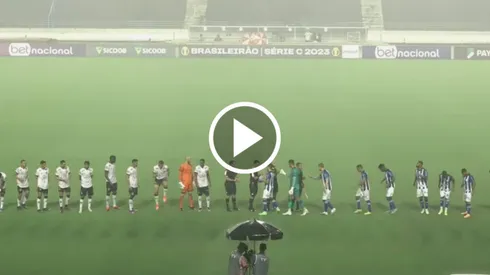 Las lluvias causaron estragos en la cancha y esto impidió la realización del partido.