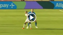 Codazo en la cara a Pepe (Captura ESPN)