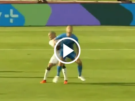 ¿Era roja? Pepe recibió un brutal codazo en la cara