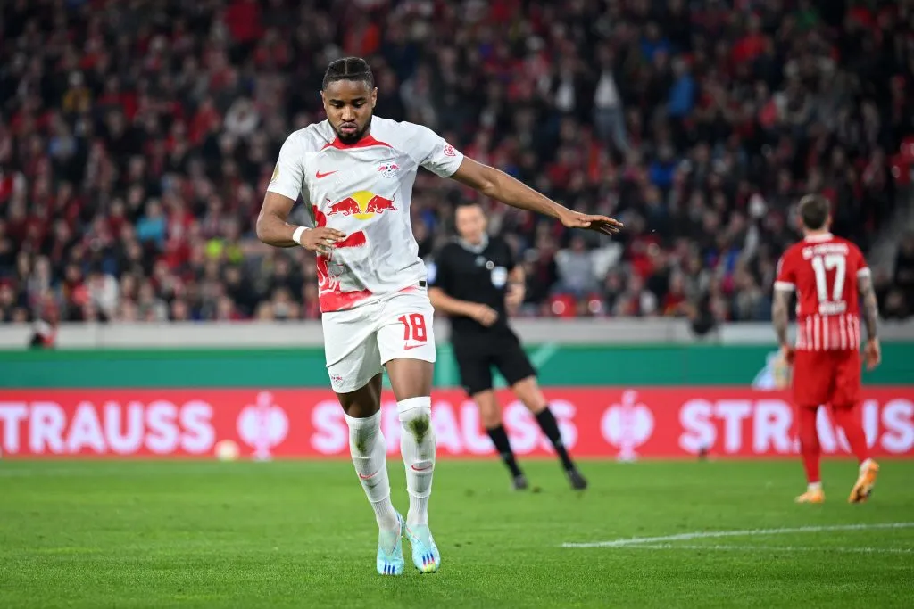 Nkunku en su último juego con el RB Leipzig (Photo by Matthias Hangst/Getty Images)