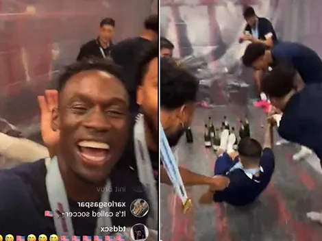 DESCONTROL: Estados Unidos festejó la Nations League con cervezas y a pura joda