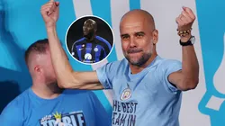 Pep Guardiola dio a entender que fue campeón de la Champions League por la jugada en la que Romelu Lukaku cabeceó solo y no fue gol. Getty Images