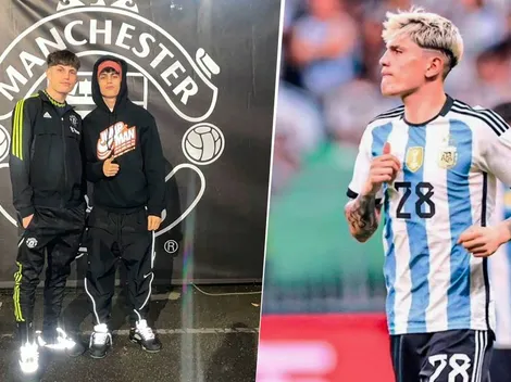 El hermano de Garnacho pidió ayuda en pleno partido de Argentina con Indonesia