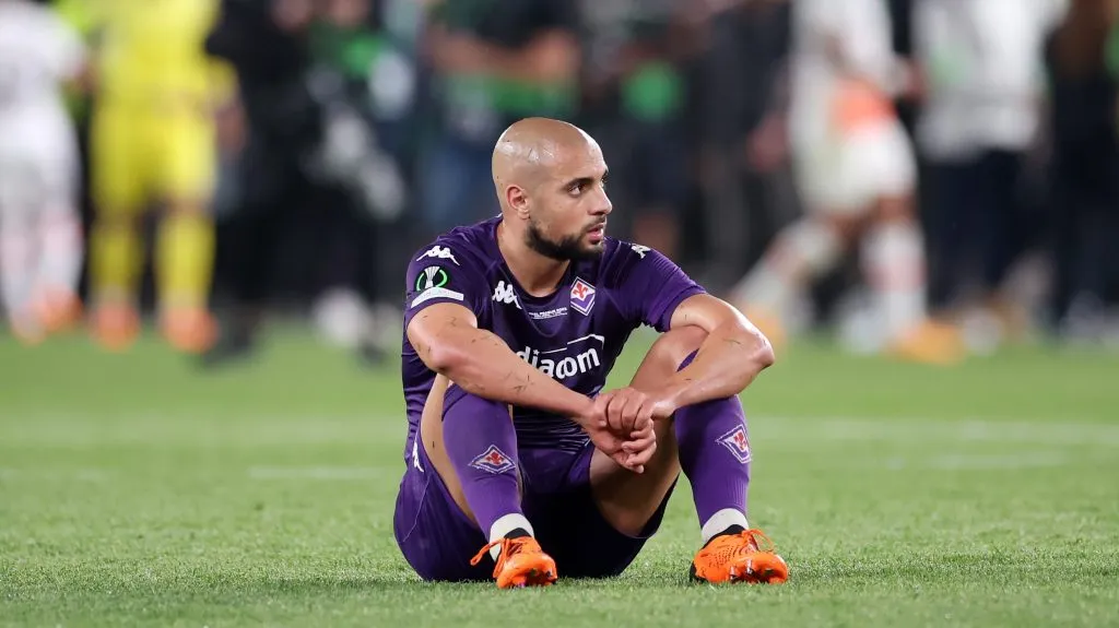 Sofyan Amrabat ha mantenido el nivel del mundial en Fiorentina y es una buena apuesta (Photo by Alex Grimm/Getty Images)