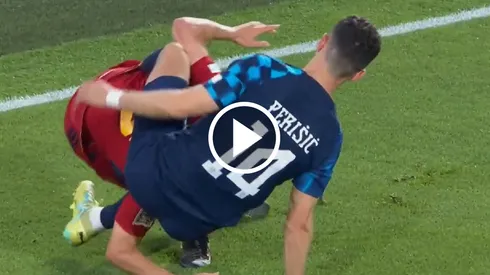 VIDEO | Gavi y Perisic quedaron enredados y causaron las risas de todos