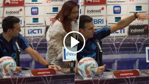 Lionel Scaloni pidió que le cambien el intérprete durante la conferencia de prensa previa al Indonesia vs. Argentina.