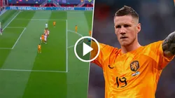 Wout Weghorst marcó ante Italia por la Nations League un gol muy parecido al que le había marcado a Argentina en Qatar 2022. Getty Images