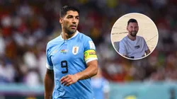 Messi y un guiño a Luis Suárez.