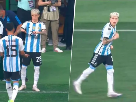 ¿Qué fue lo primero que hizo Garnacho en su presentación en la Argentina?